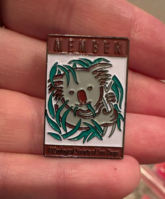 Zoological Society Of San Diego Zoo Member Koala Bear Lapel Pin