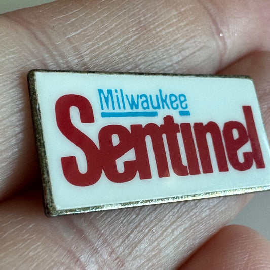 Vintage Milwaukee Sentinel Lapel Pin Newspaper RARE
