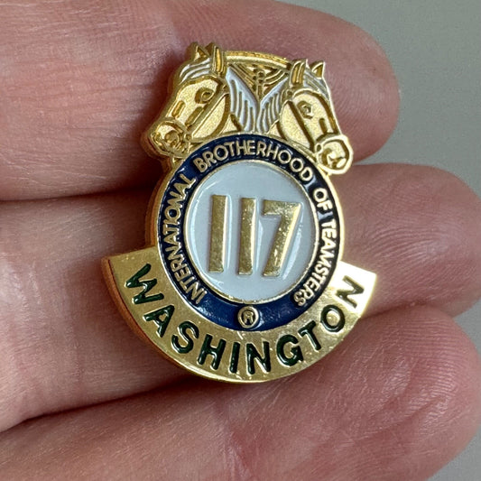 Vintage International Brotherhood of Teamsters Local 117 Washington Pin Rare