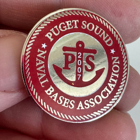 2007 Puget Sound Naval Bases Association Lapel Pin Enamel Anchor U.S. Navy