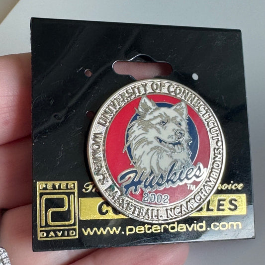 UConn Huskies 2002 NCAA Women’s Basketball Champions Pin Peter David Rare