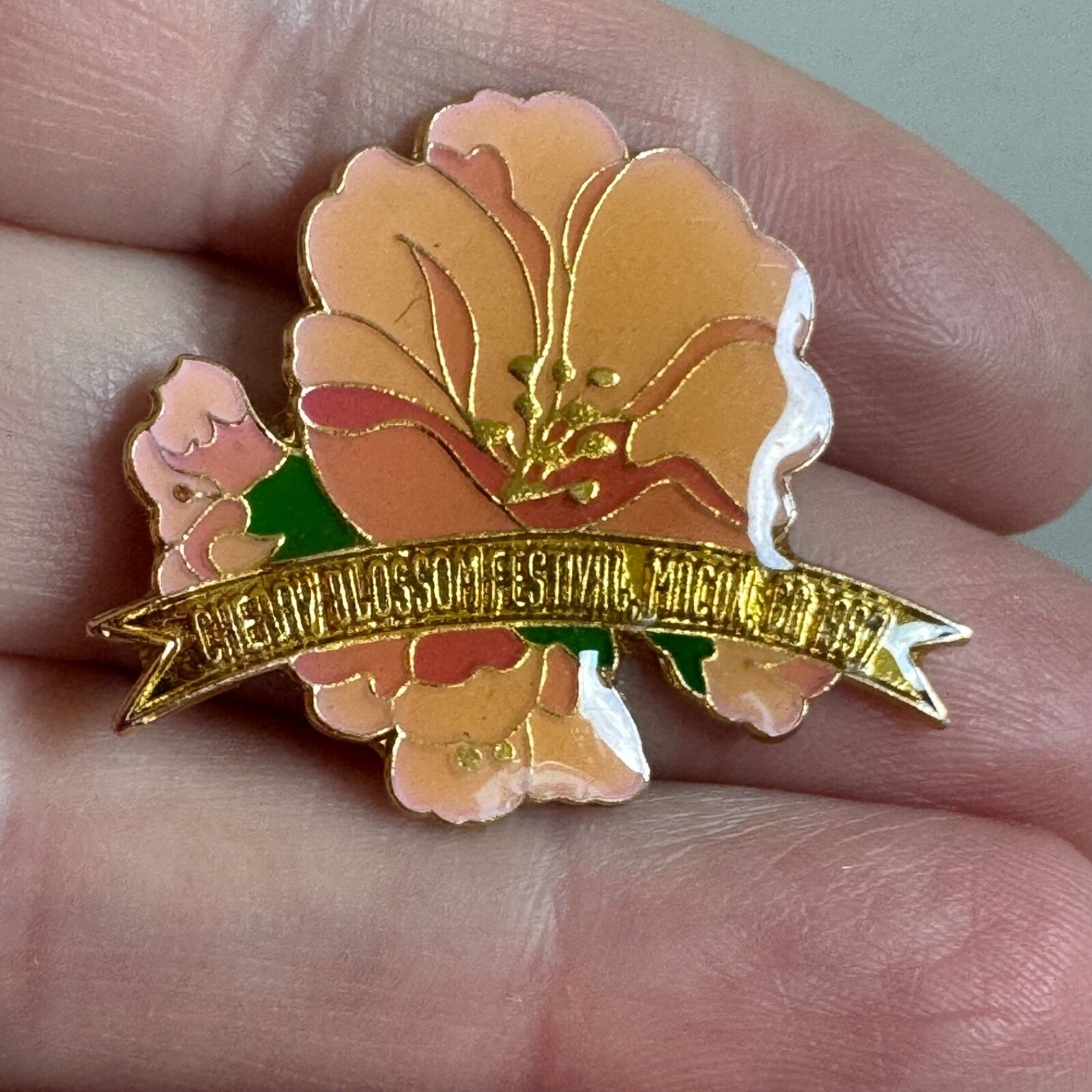 Vintage Cherry Blossom Festival Macon Georgia 1997 Lapel Pin 