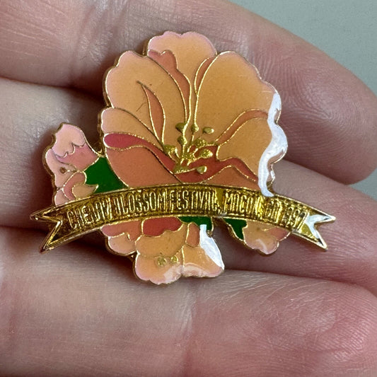 Vintage Cherry Blossom Festival Macon Georgia 1997 Lapel Pin 