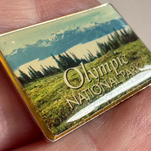 Vintage Olympic National Park Washington State Photo Realistic Lapel Pin 