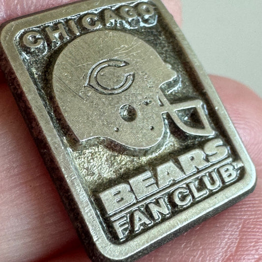 Vintage Fine Pewter Chicago Bears Fan Club Helmet Lapel Pin 
