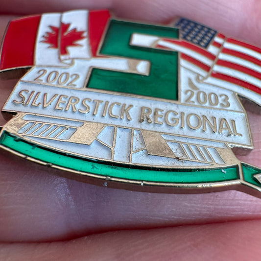 2002 2003 Silver  Stick Regional Minor Hockey Tournament Lapel Pin