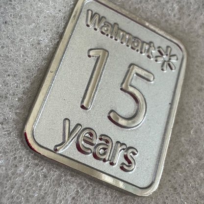 Walmart Employee 15 Year Service Lapel Pin Tie Tack Wal-Mart With Box