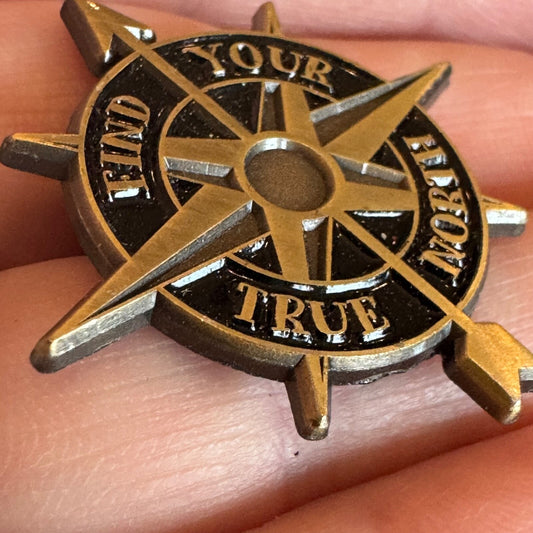 Find Your True North Compass Lapel Pin 