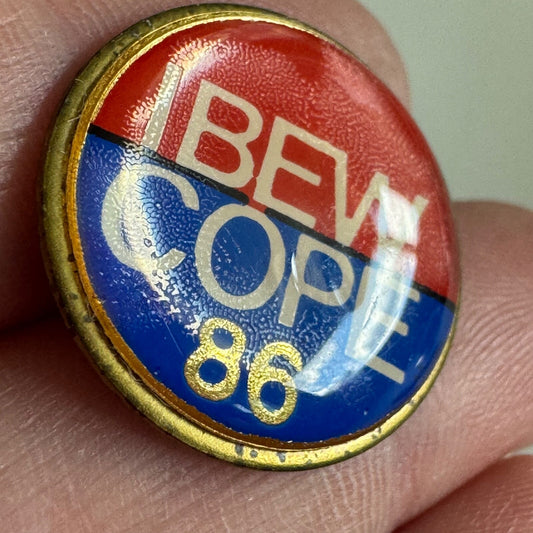 Vintage IBEW COPE 1986 Lapel Pin Union
