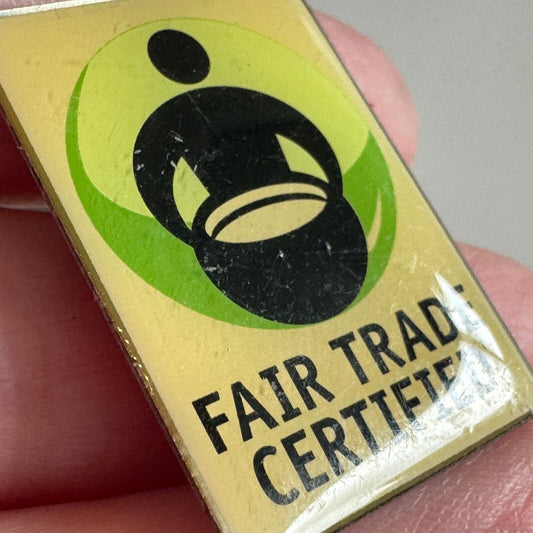 Vintage Fair Trade Certified Lapel Pin Coffee