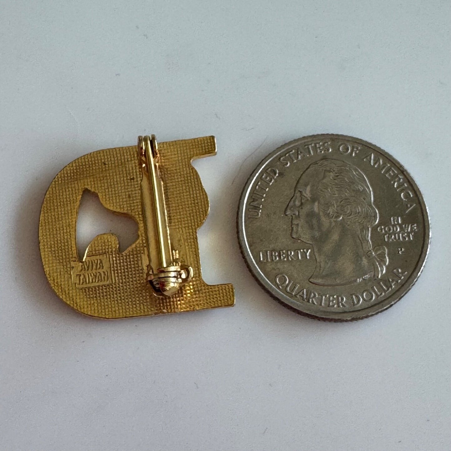 Vintage Snoopy Letter D Initial Lapel Pin Brooch Enamel Aviva