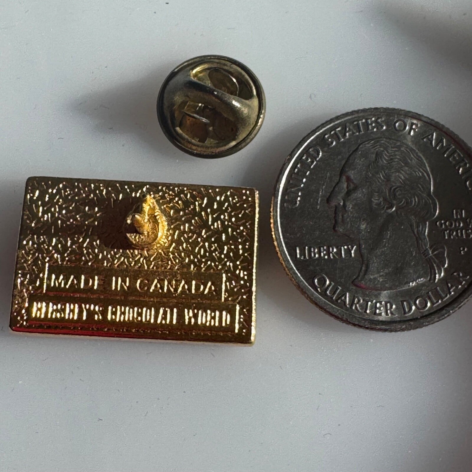 Vintage Hershey's Chocolate Bar Logo Lapel Pin Advertising Hersheys World