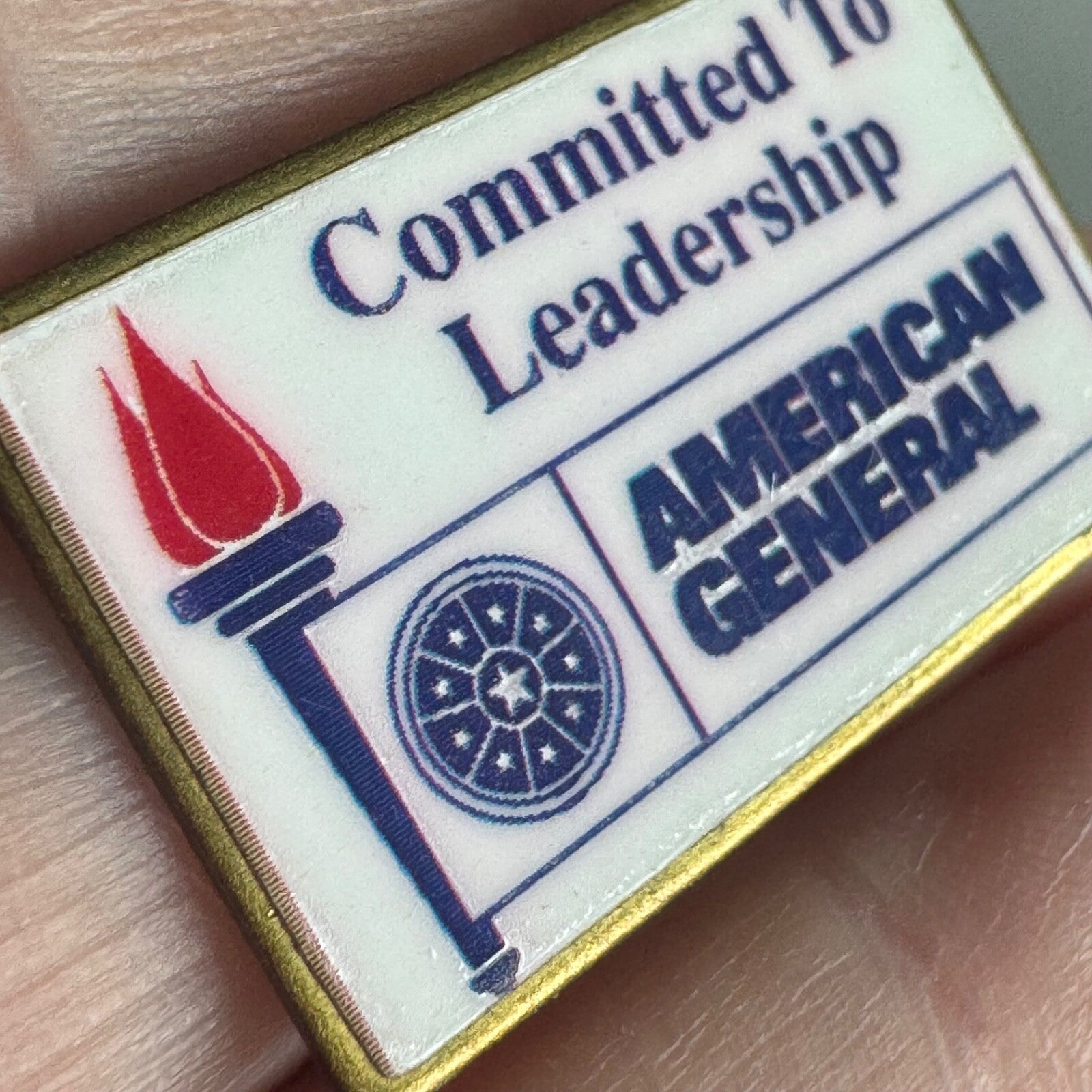 American General “Committed to Leadership” Lapel Pin – Insurance Promo Badge