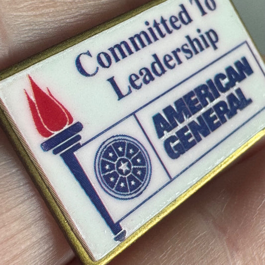 American General “Committed to Leadership” Lapel Pin – Insurance Promo Badge