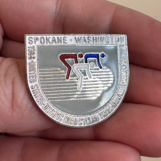 1988 UNITED STATES OLYMPIC ROAD CYCLING CHAMPIONSHIPS SPOKANE WA LAPEL PIN