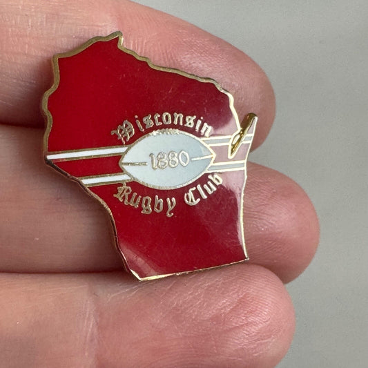Vintage University of Wisconsin Rugby Club Lapel Pin RARE