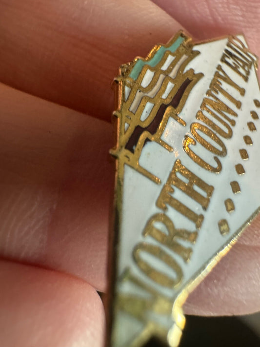Vintage North County Fair Lapel Pin Flags Diamond Enamel