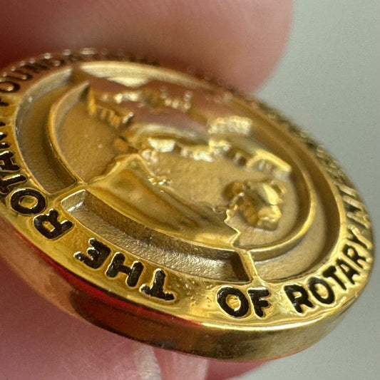 Vintage The Rotary Foundation of Rotary International Lapel Pin Tie Tack Globe