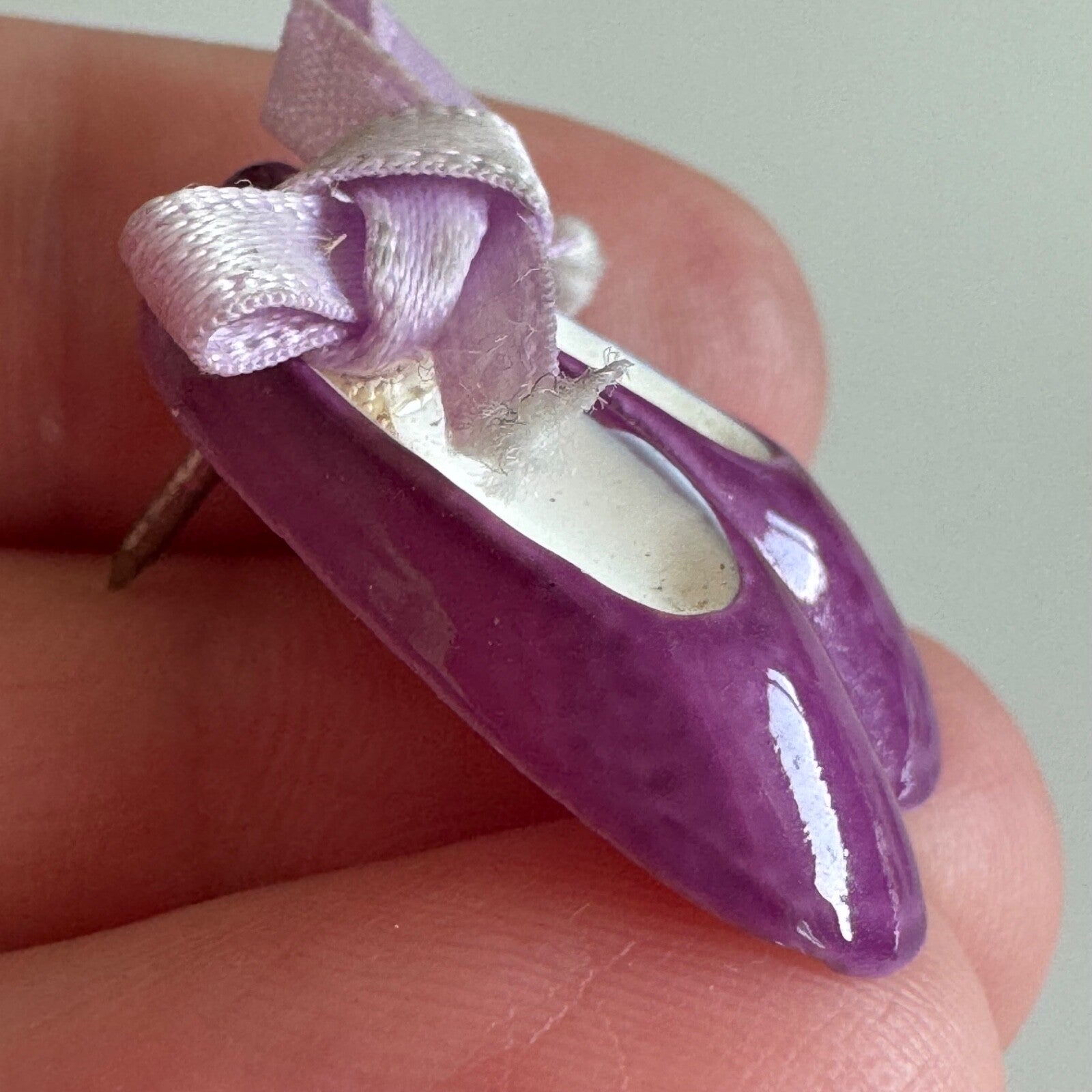 Vintage Purple Ballet Shoes Scatter Pin 