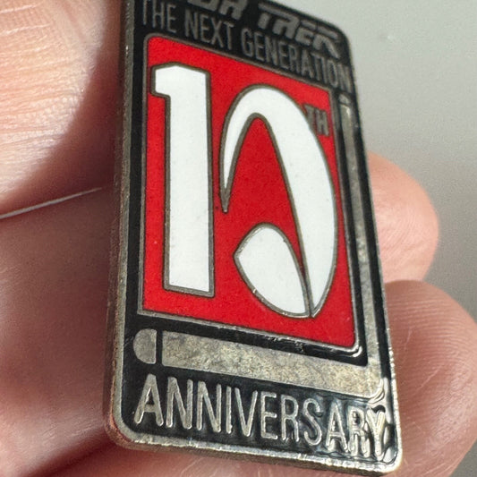 Star Trek TNG 10th Anniversary Pin – The Next Generation Metal and Enamel