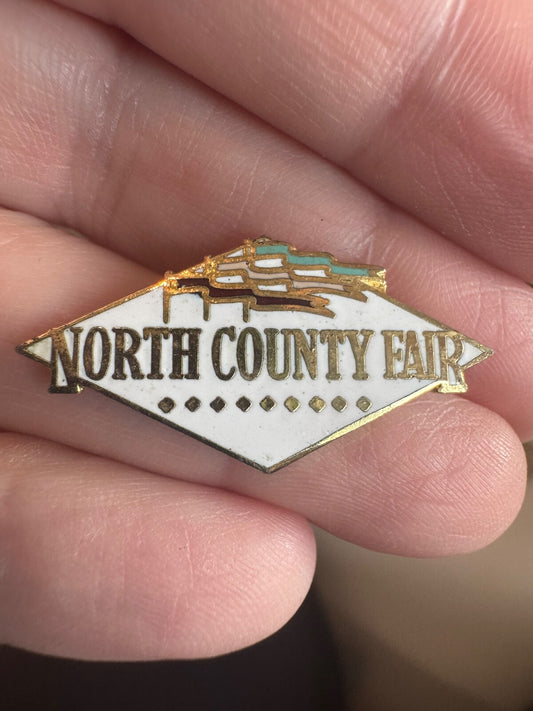 Vintage North County Fair Lapel Pin Flags Diamond Enamel