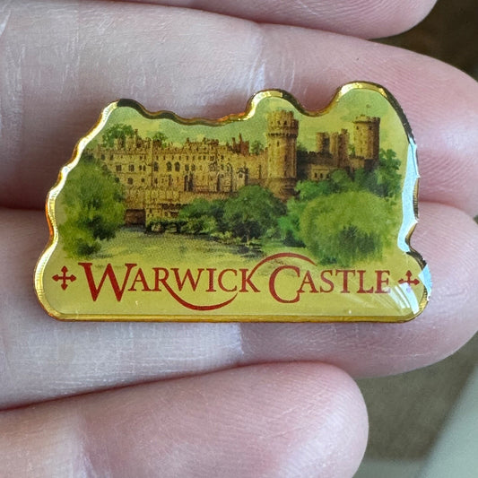 Vintage Warwick Castle Lapel Pin Souvenir Tourist England UK