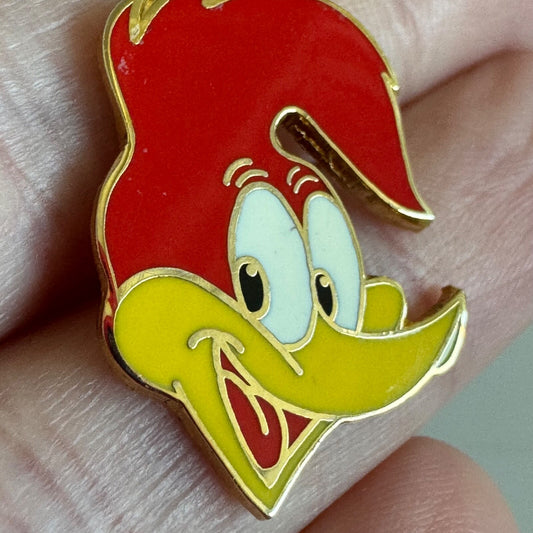 Vintage Woody Woodpecker Cartoon Head Pin Lantz
