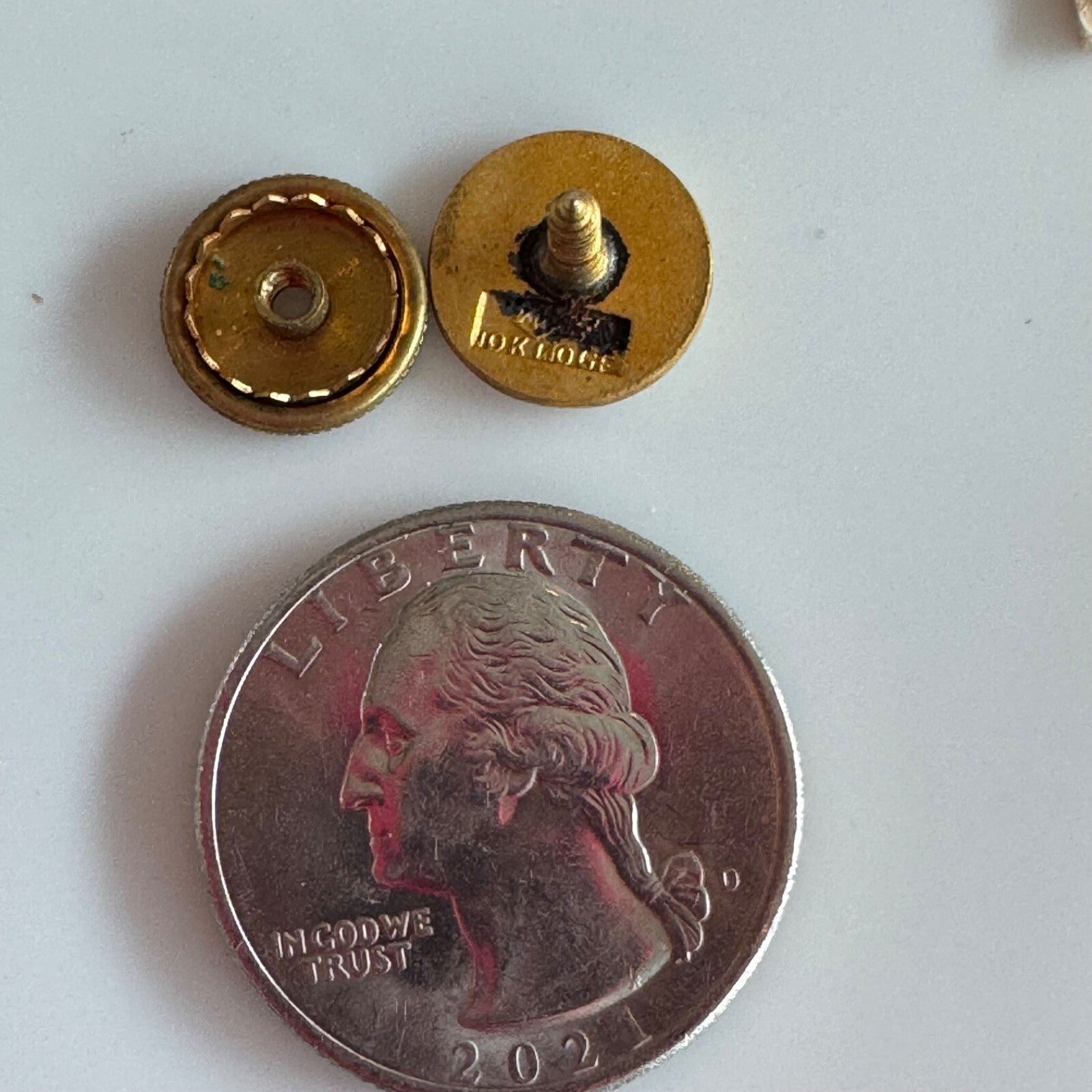 Vtg Washington DC Flag District of Columbia 10 Years of Service Lapel Pin GF