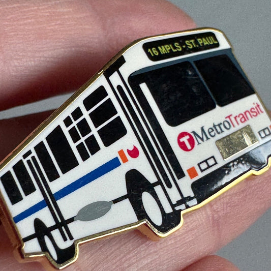 Vintage Minneapolis St Paul MetroTransit Public Transit Bus Lapel Pin