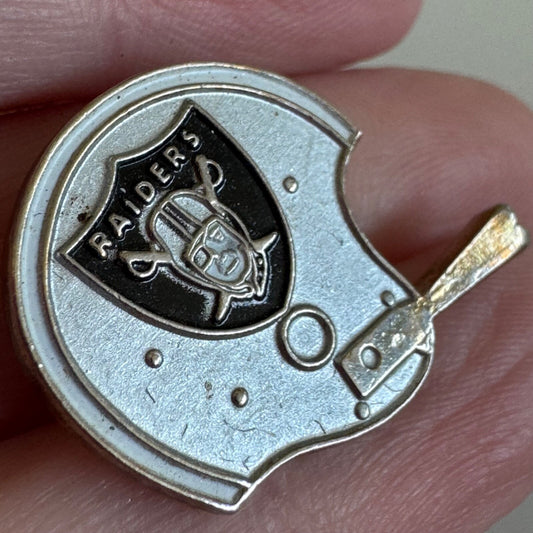 Vintage Raiders Football Helmet Logo Silver Pin