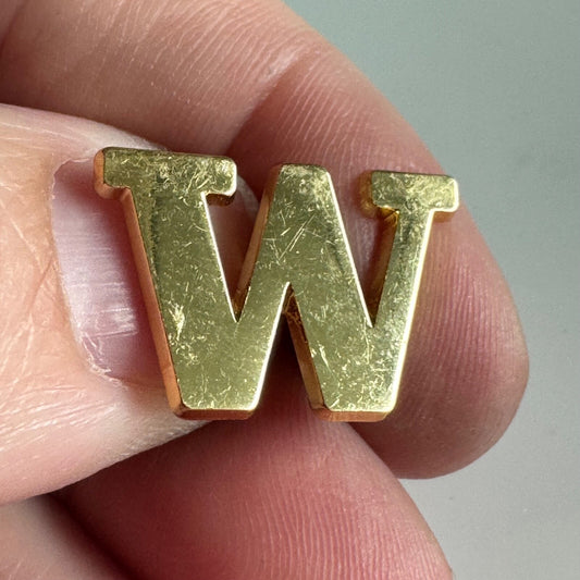 Vintage University of Washington W Gold Tone Lapel Pin Tie Tack