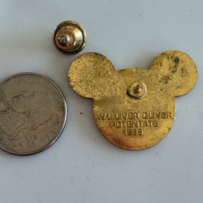 Vintage 1985 Disneyland Afifi It's a Shrine World Mickey Mouse Ears Lapel Pin