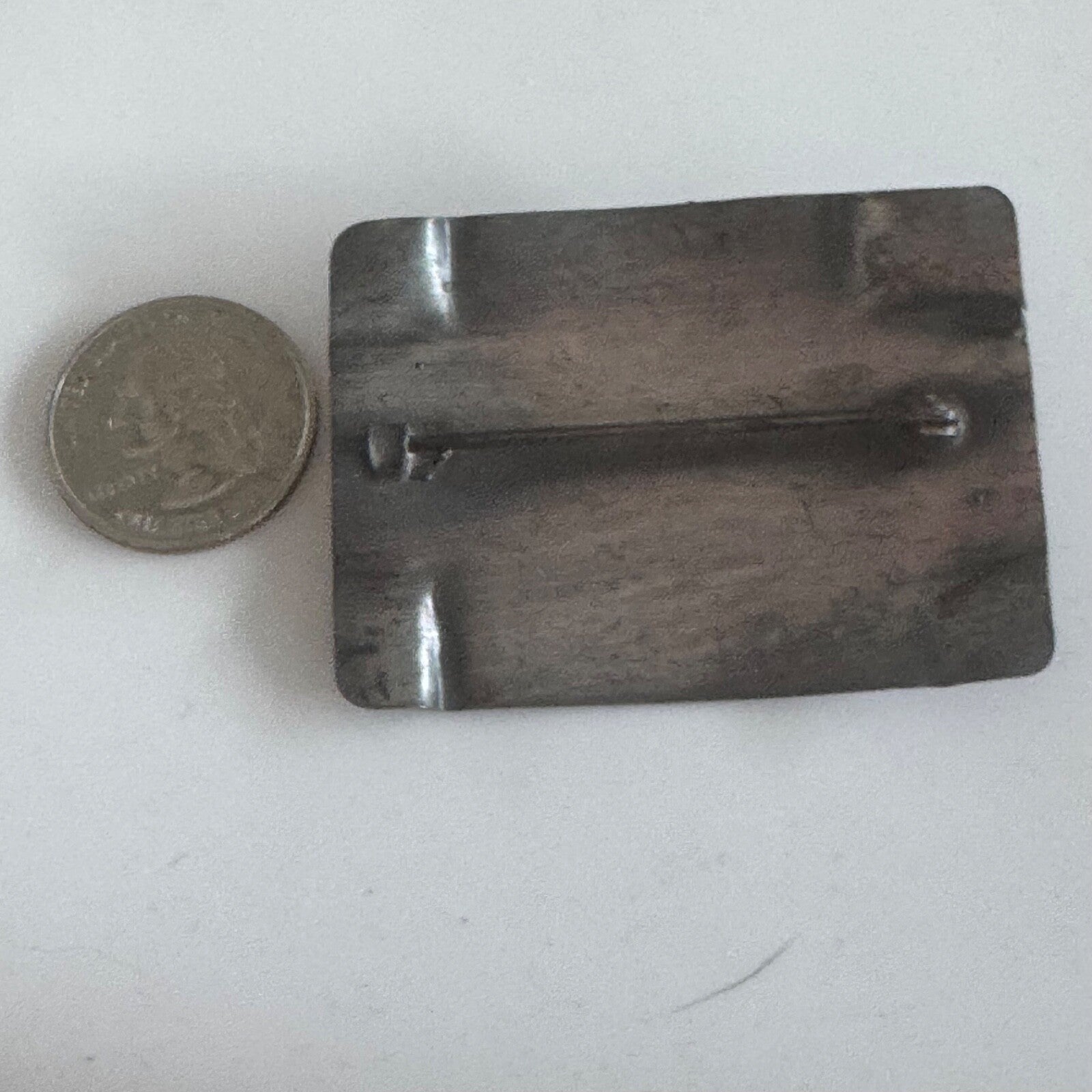 Antique Textured Sash Pin Brooch with C-Clasp