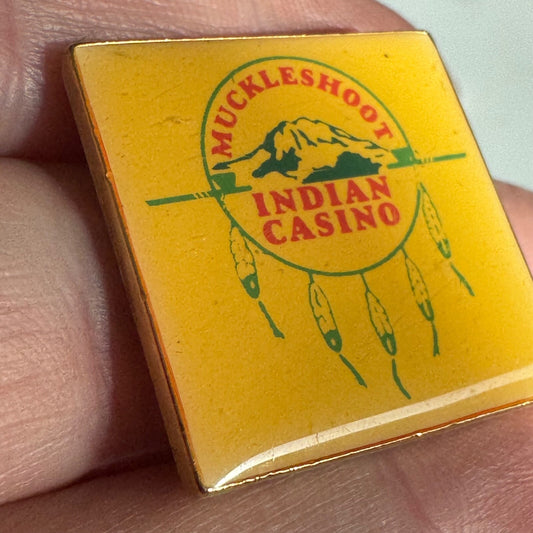 Vintage Muckleshoot Indian Casino Lapel Pin Dream Catcher