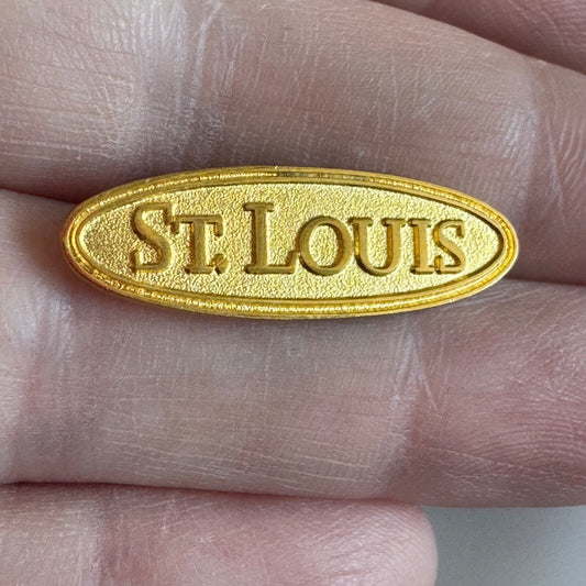 Vintage Gold Tone St Louis Missouri Lapel Pin Souvenir Tourist St. Saint