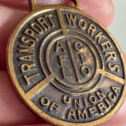 Vintage Transport Workers Union of America AFL CIO Watch Fob 