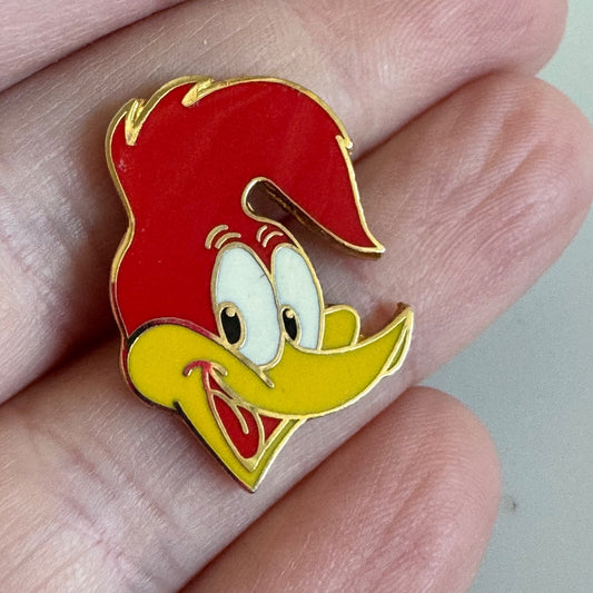 Vintage Woody Woodpecker Cartoon Head Pin Lantz