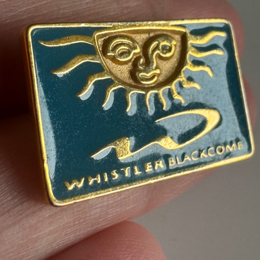 Vintage Whistler Blackcomb Ski Skiing Lapel Pin 