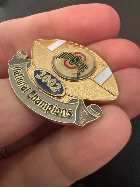 2002 National Football Champions Pin The Ohio State University OSU