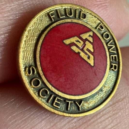 Vintage Fluid Power Society FPS Lapel Pin Pneumatic Hydraulic International