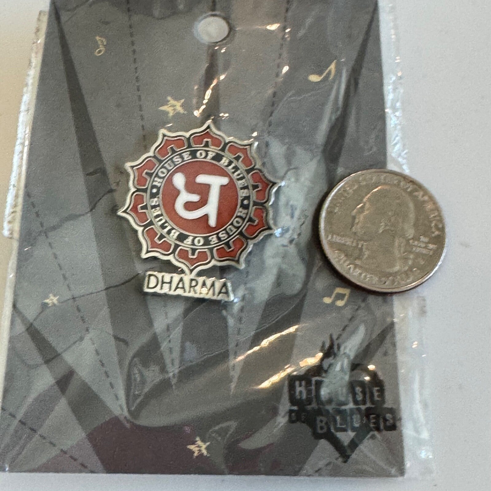 House of Blues Dharma Lapel Pin New on Card