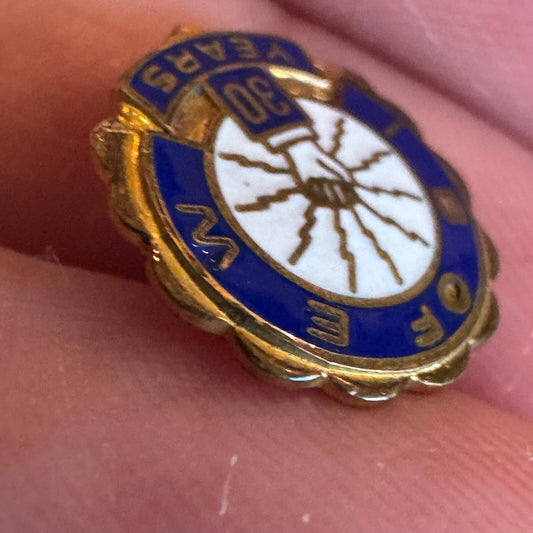 Vintage IB of EW 30 Year Member Pin Tie Tack IBEW