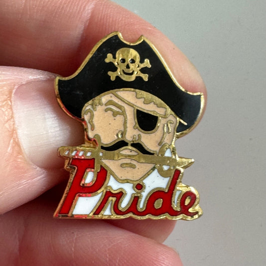Vintage Pasco County School Pirates Lapel Pin Mascot High School Florida