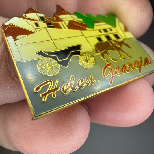Vintage Helen Georgia German Germany Town Horse and Buggy Lapel Pin