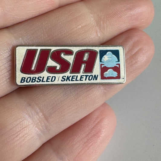 Team USA Bobsled Skeleton Enamel Pin – Winter Olympics Style
