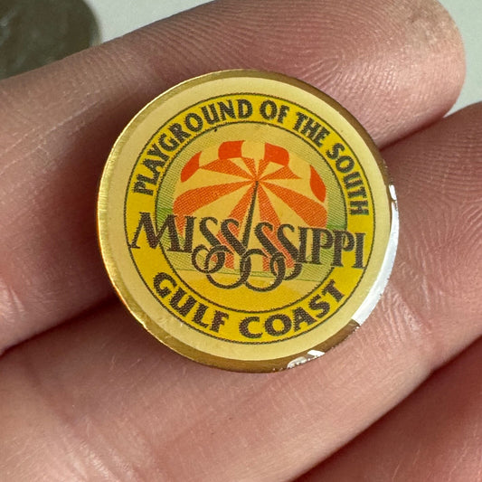 Vintage Playground of the South Mississippi Gulf Coast Lapel Pin 