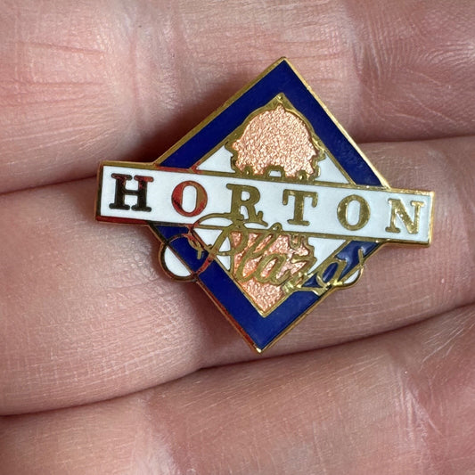 Horton Plaza Enamel Pin – Vintage Mall Logo Design San Diego California