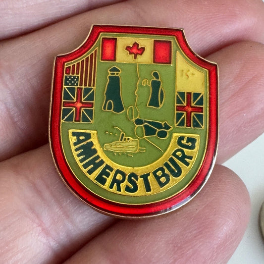 Vintage Amherstburg Lapel Pin Ontario Canada Souvenir Tourist