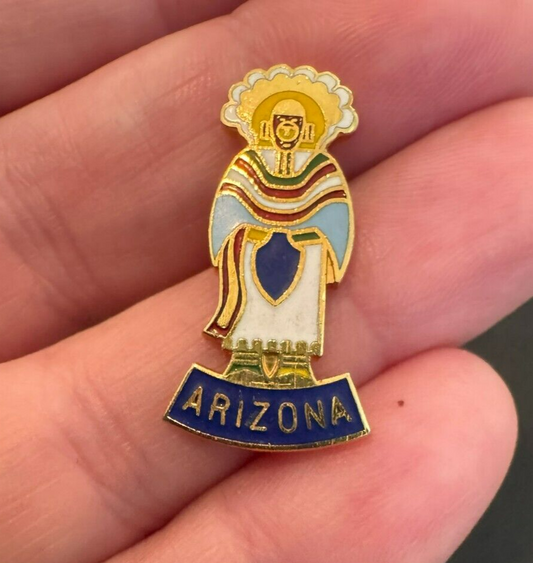 Arizona Kachina Doll Hopi Dancer Native American Lapel Pin