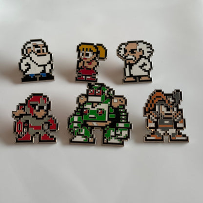 Lot of 6 CAPCOM Thinkgeek Mega Man Lapel Pin Lot 8-bit Megaman